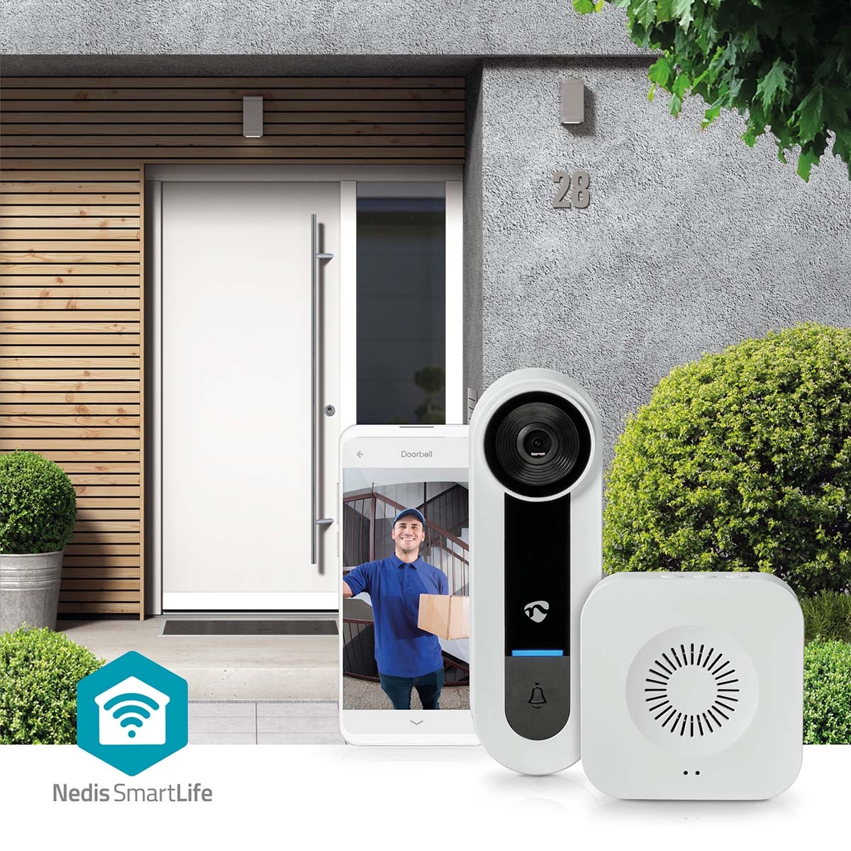 Nedis SmartLife WiFi Video Doorbell with Chime